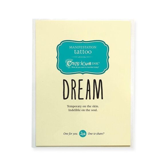 NWT Temporary Tattoo DREAM (2 pack) - Picture 1 of 3